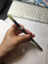 Load image into Gallery viewer, 19cm 100% Natural black and green Xiu Jade (Serpentine) Hairpin AW54
