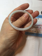 Load image into Gallery viewer, 50.5mm certified 100% natural icy watery Type A green/purple/white slim jadeite jade bangle PB138-5468
