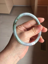Load image into Gallery viewer, 65.2mm Certified type A 100% Natural light Green purple red (FU LU SHOU)white round cut Jadeite bangle PB307-0167
