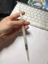 Load image into Gallery viewer, 20cm 100% Natural black light yellow Xiu Jade (Serpentine) Hairpin AW55

