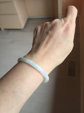 Load image into Gallery viewer, 50.5mm certified 100% natural icy watery Type A green/purple/white slim jadeite jade bangle PB138-5468
