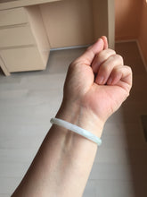 Load image into Gallery viewer, 50.5mm certified 100% natural icy watery Type A green/purple/white slim jadeite jade bangle PB138-5468
