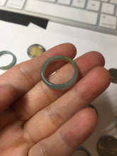 Load image into Gallery viewer, 17.9mm 7 3/4 100% natural type A icy watery green/blue Guatemala jadeite jade band ring group  BP76
