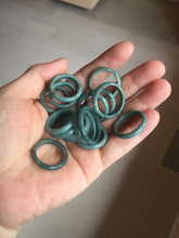 Load image into Gallery viewer, 100% natural type A green/blue/purple Guatemala jadeite jade band ring group PD9
