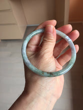Load image into Gallery viewer, 65.2mm Certified type A 100% Natural light Green purple red (FU LU SHOU)white round cut Jadeite bangle PB307-0167
