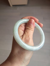 Load image into Gallery viewer, 55.5mm certified Type A 100% Natural light green/purple round cut Jadeite Jade bangle BK77-3787
