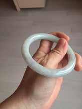 Load image into Gallery viewer, 55.5mm certified Type A 100% Natural light green/purple round cut Jadeite Jade bangle BK77-3787
