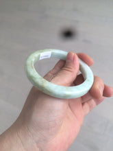 Load image into Gallery viewer, 53.5mm certified Type A 100% Natural light green/brown square Jadeite Jade bangle R104-1761
