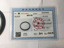 Load image into Gallery viewer, 59mm Certified Type A 100% Natural dark green/blue/gray with Guatemala slim round cut Jadeite bangle PH25-2342
