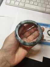 Load image into Gallery viewer, 52.5mm certified Type A 100% Natural dark green/black(青花)/red Jadeite Jade bangle PD124-6243
