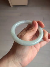Load image into Gallery viewer, 55.5mm certified Type A 100% Natural light green/purple round cut Jadeite Jade bangle BK77-3787
