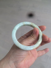 Load image into Gallery viewer, 53.5mm certified Type A 100% Natural light green/brown square Jadeite Jade bangle R104-1761
