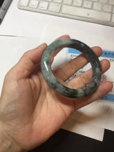 Load image into Gallery viewer, 52.5mm certified Type A 100% Natural dark green/black(青花)/red Jadeite Jade bangle PD124-6243
