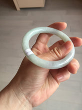 Load image into Gallery viewer, 55.5mm certified Type A 100% Natural light green/purple round cut Jadeite Jade bangle BK77-3787
