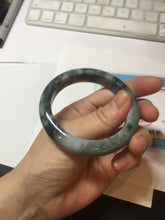 Load image into Gallery viewer, 52.5mm certified Type A 100% Natural dark green/black(青花)/red Jadeite Jade bangle PD124-6243
