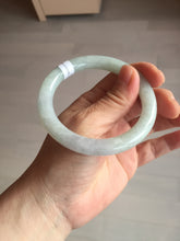 Load image into Gallery viewer, 55.5mm certified Type A 100% Natural light green/purple round cut Jadeite Jade bangle BK77-3787
