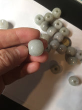 Load image into Gallery viewer, 20x18mm Type A 100% Natural white/light green olive shape Jadeite Jade LuluTong (Every road is smooth) bead pendant BF93
