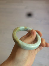 Load image into Gallery viewer, 54.5mm certified Type A 100% Natural light green/brown square Jadeite Jade bangle R103-1760
