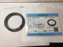 Load image into Gallery viewer, 54.5mm certified Type A 100% Natural dark green/black(青花)/red/brown Jadeite Jade bangle PD126-6288
