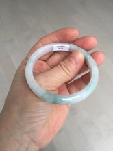 Load image into Gallery viewer, 52.5mm certified natural 100% natural Type A light green/white slim jadeite jade bangle BS91-6677
