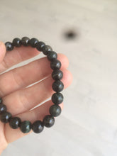 Load image into Gallery viewer, AllaboutjadeCanada.com only. 6.5-7.5mm 100% natural black/blue/green/brown(Wuji, Mocui) jadeite jade beads bracelet AK8 (Add on item, not sale individually. ) .
