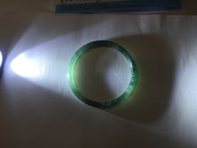 Load image into Gallery viewer, 54.8mm Certified Type A 100% Natural dark green/blue/gray with Guatemala slim round cut Jadeite bangle PJ103-5627
