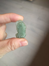 Load image into Gallery viewer, 100% natural type A icy watery jadeite green/yellow/white 3D PiXiu(貔貅) Feng Shui Wealth Attractor with Wealth Pool pendant group necklace PD8
