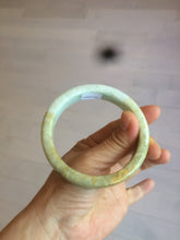 Load image into Gallery viewer, 59.5mm certified Type A 100% Natural light green/brown square Jadeite Jade bangle R101-1758
