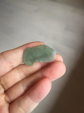 Load image into Gallery viewer, 100% natural type A icy watery jadeite green/yellow/white 3D PiXiu(貔貅) Feng Shui Wealth Attractor with Wealth Pool pendant group necklace PD8
