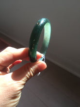 Load image into Gallery viewer, 58.6mm Certified Type A 100% Natural dark green/blue/gray/black with flying snow Guatemala Jadeite bangle BS155-0123

