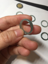 Load image into Gallery viewer, 17.7mm 7 1/2 100% natural type A icy watery green/blue icy watery Guatemala jadeite jade band ring group BP77
