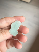 Load image into Gallery viewer, 100% natural type A icy watery jadeite green/yellow/white 3D PiXiu(貔貅) Feng Shui Wealth Attractor with Wealth Pool pendant group necklace PD8
