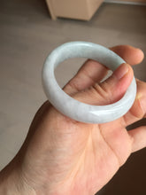 Load image into Gallery viewer, 50mm Type A 100% Natural light green/purple oval Jadeite Jade bangle BM70
