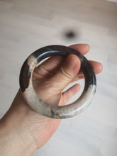 Load image into Gallery viewer, 53.4mm 100% natural chubby pink/black/brown rose stone (Rhodonite) round cut bangle XY69
