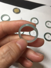 Load image into Gallery viewer, 17.7mm 7 1/2 100% natural type A icy watery green/blue icy watery Guatemala jadeite jade band ring group BP77
