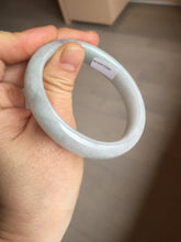 Load image into Gallery viewer, 50mm Type A 100% Natural light green/purple oval Jadeite Jade bangle BM70
