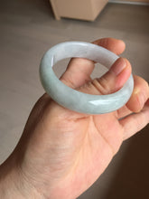 Load image into Gallery viewer, 50mm Type A 100% Natural light green/purple oval Jadeite Jade bangle BM70
