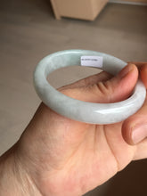 Load image into Gallery viewer, 50mm Type A 100% Natural light green/purple oval Jadeite Jade bangle BM70
