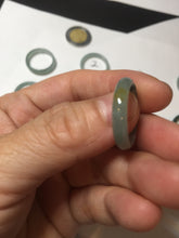 Load image into Gallery viewer, 17.7mm 7 1/2 100% natural type A icy watery green/blue icy watery Guatemala jadeite jade band ring group BP77

