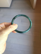 Load image into Gallery viewer, 59.8mm Certified Type A 100% Natural light green/blue/gray Guatemala slim round cut Jadeite bangle PJ16-9684
