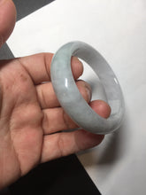 Load image into Gallery viewer, 50mm Type A 100% Natural light green/purple oval Jadeite Jade bangle BM70

