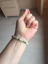 Load image into Gallery viewer, 5.7-6mm size 52-56mm 100% natural type A green/yellow/brown/white jadeite jade beads bracelet PB74
