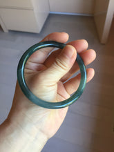Load image into Gallery viewer, 59.8mm Certified Type A 100% Natural light green/blue/gray Guatemala slim round cut Jadeite bangle PJ16-9684

