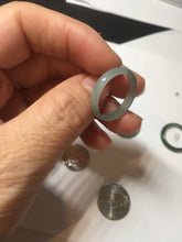 Load image into Gallery viewer, 17.7mm 7 1/2 100% natural type A icy watery green/blue icy watery Guatemala jadeite jade band ring group BP77
