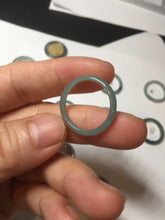 Load image into Gallery viewer, 17.7mm 7 1/2 100% natural type A icy watery green/blue icy watery Guatemala jadeite jade band ring group BP77
