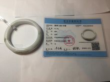 Load image into Gallery viewer, 58.8mm Certified Type A 100% Natural white/ green Jadeite Jade bangle PA3-3512 ($29.99 group)
