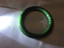 Load image into Gallery viewer, 55mm Certified 100% Natural Deep Pine Green/Black "Serene Ember Forest" Nephrite (red-skin nephrite 红皮碧玉)  Bangle HT168-19-6175
