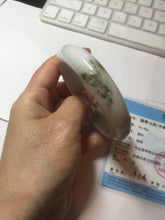 Load image into Gallery viewer, 58.8mm Certified Type A 100% Natural white/ green Jadeite Jade bangle PA3-3512 ($29.99 group)

