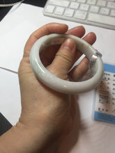 Load image into Gallery viewer, 58.8mm Certified Type A 100% Natural white/ green Jadeite Jade bangle PA3-3512 ($29.99 group)
