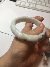 Load image into Gallery viewer, 58.8mm Certified Type A 100% Natural white/ green Jadeite Jade bangle PA3-3512 ($29.99 group)
